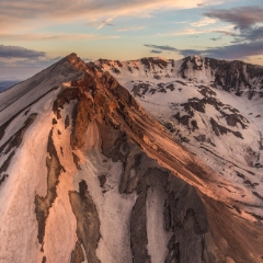 Aerial Mount St Helens Crater Edge Closeup To order a print please email me at  Mike Reid Photography : loowit, st helens, spirit lake, aerial, aerial photography, mountain