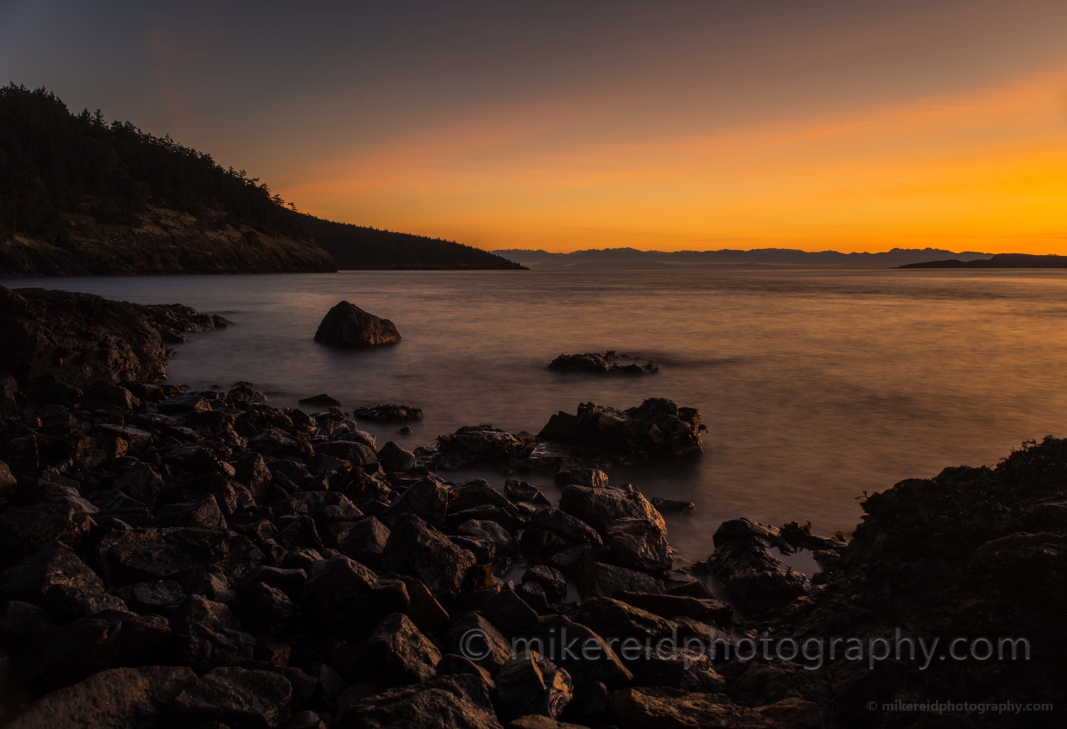 Anacortes Washington Park San Juan Islands Low Tide Sunset 