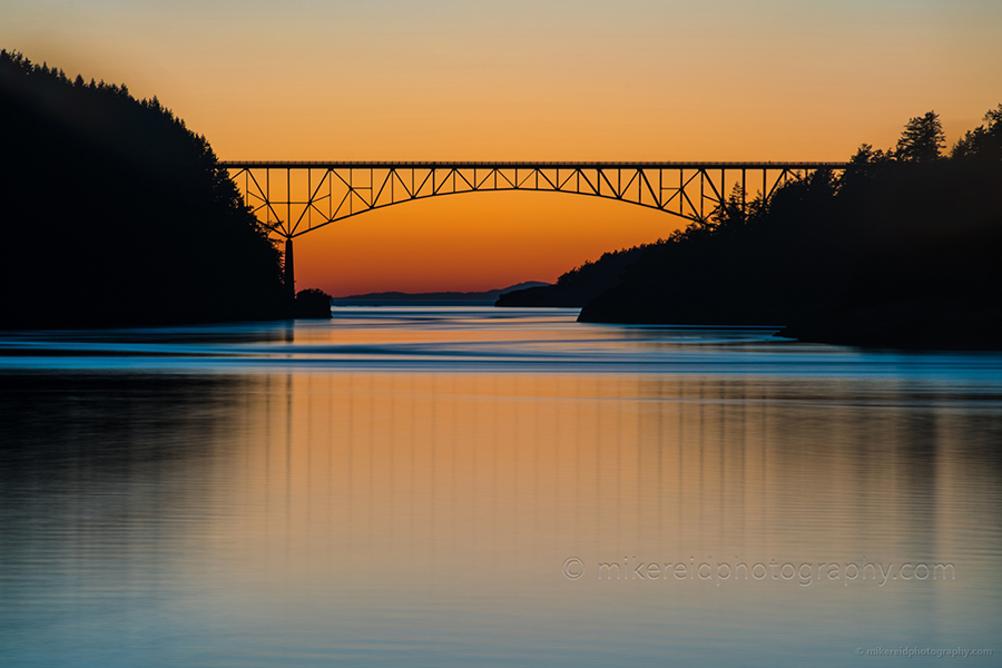 Deception Pass Bridge sunset Sony Smooth Reflections 