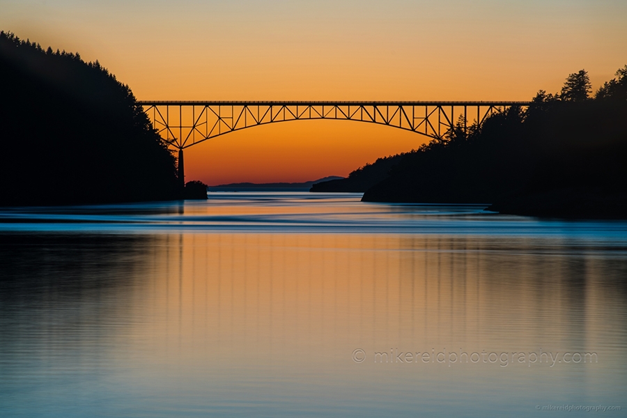 Deception Pass Bridge sunset Sony Smooth Reflections 
