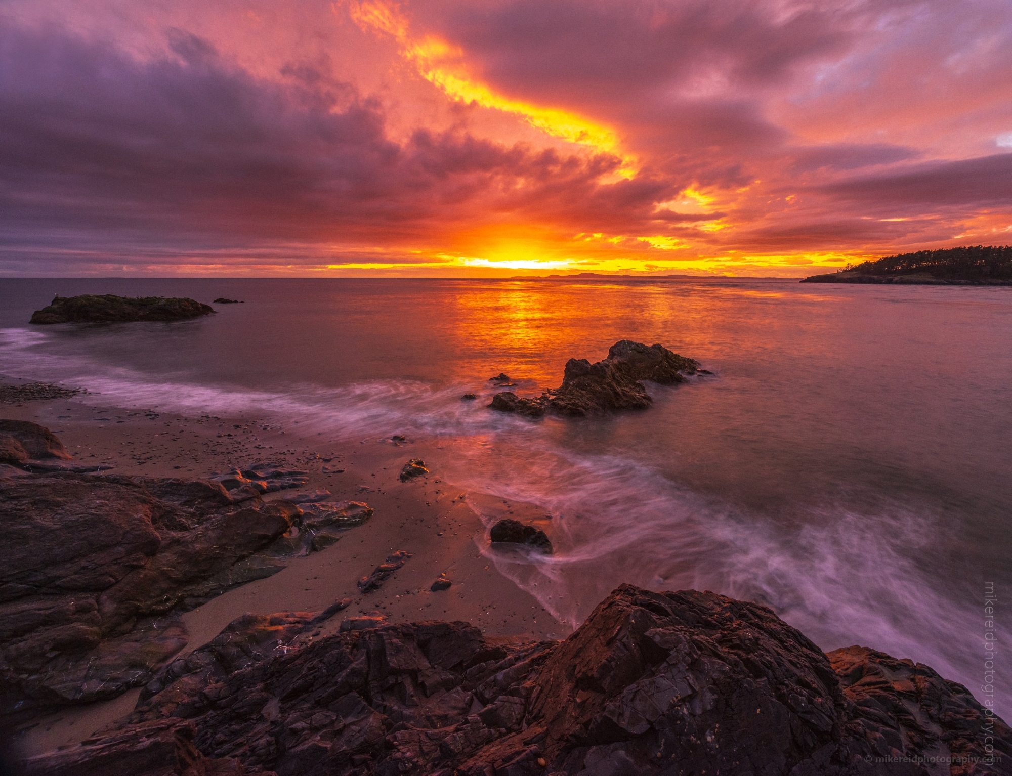 Washington Photography Beach Waves Sunset Motion 