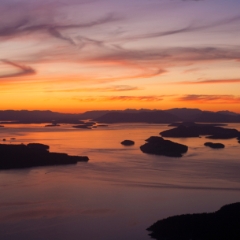 Northwest San Juan Islands Sunset Aerial Spieden Stuart Roche Harbor and Orcas To order a print please email me at  Mike Reid Photography