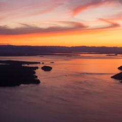 Northwest San Juan Islands Sunset Aerial Spieden and Roche Harbor 2 To order a print please email me at  Mike Reid Photography