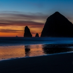 Cannon Beach Haystack Rock Panorama To order a print please email me at  Mike Reid Photography