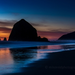 Cannon Beach Haystack Rock Sunset To order a print please email me at  Mike Reid Photography