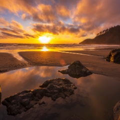 Cannon Beach Photography Indian Beach Sunset Tidepools