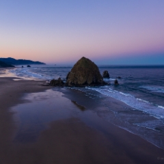 Cannon Beach Photography Over the Rock at Sunrise To order a print please email me at  Mike Reid Photography : cannon beach, haystack rock, oregon coast, landscape photography, sunset photography, sunrise photography