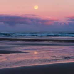 Cannon Beach Photography Sunrise Moonset Tides To order a print please email me at  Mike Reid Photography : cannon beach, haystack rock, oregon coast, landscape photography, sunset photography, sunrise photography