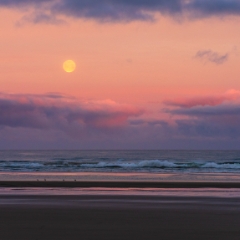 Cannon Beach Photography Sunrise Moonset To order a print please email me at  Mike Reid Photography : cannon beach, haystack rock, oregon coast, landscape photography, sunset photography, sunrise photography, full moon