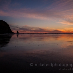 Cannon Beach Sunset Evening Mood  Amazing sunset light across the beach towards Haystack Rock at Cannon Beach To order a print please email me at  Mike Reid Photography : cannon beach, haystack rock, oregon coast, landscape photography, sunset photography, sunrise photography