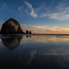 Seagulls Contemplation To order a print please email me at  Mike Reid Photography : cannon beach, haystack rock, oregon coast, landscape photography, sunset photography, sunrise photography