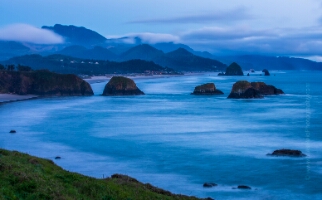 Cannon Beach Photography Blue Dusk