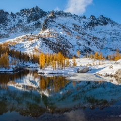 Brilliant Larch Colors To order a print please email me at  Mike Reid Photography : aasgard pass, enchantments, leavenworth, enchantments lakes basin, prusik, colchuck, snow lakes, northwest, images, leprechaun lake, larches