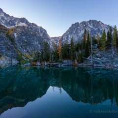 Colchuck Reflection To order a print please email me at  Mike Reid Photography : aasgard pass, enchantments, leavenworth, enchantments lakes basin, prusik, colchuck, snow lakes, northwest, images, leprechaun lake, larches