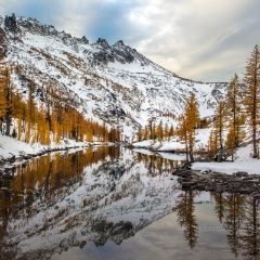 Enchantments Calm Autumn To order a print please email me at  Mike Reid Photography : aasgard pass, enchantments, leavenworth, enchantments lakes basin, prusik, colchuck, snow lakes, northwest, images, leprechaun lake, larches