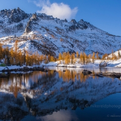 Enchantments Softly Fallen Snow To order a print please email me at  Mike Reid Photography : aasgard pass, enchantments, leavenworth, enchantments lakes basin, prusik, colchuck, snow lakes, northwest, images, leprechaun lake, larches