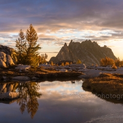 Enchantments Sunrise Fall Colors To order a print please email me at  Mike Reid Photography : aasgard pass, enchantments, leavenworth, enchantments lakes basin, prusik, colchuck, snow lakes, northwest, images, leprechaun lake, larches