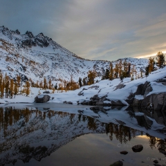 Leprechaun Lake Sunset To order a print please email me at  Mike Reid Photography : aasgard pass, enchantments, leavenworth, enchantments lakes basin, prusik, colchuck, snow lakes, northwest, images, leprechaun lake, larches