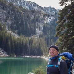 Solo Hiker To order a print please email me at  Mike Reid Photography : aasgard pass, enchantments, leavenworth, enchantments lakes basin, prusik, colchuck, snow lakes, northwest, images, leprechaun lake, larches