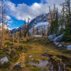 First Snow on Stuart To order a print please email me at  Mike Reid Photography : alpine lakes, larches, fall colors, enchantments, stuart, ingalls, reflections, mountains, northwest, washington, wenatchee, leavenworth, goats, reflection