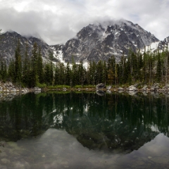 Dragontail Peak Lake Reflection To order a print please email me at  Mike Reid Photography