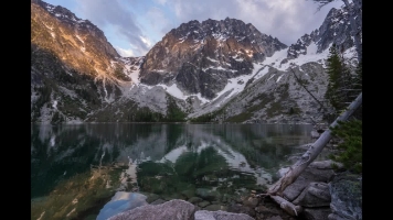 Enchantments Lake Colchuck Dusk Timelapse Video 