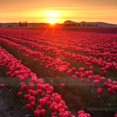 Vivid Skagit Sunset Evening.jpg To order a print please email me at  Mike Reid Photography : tulip, tulips, flower, , floral, tulip festival, floral photography, flower photos, washington state, skagit tulip festival