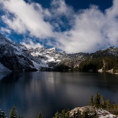 Calm Peaceful Alpine Lake To order a print please email me at  Mike Reid Photography : snow lake, alpine lake, alpental, washington, hiking, manning, snow, lake, mountains, northwest, hiking washington