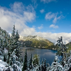 First Snow at Snow Lake Washington To order a print please email me at  Mike Reid Photography : snow lake, alpine lake, alpental, washington, hiking, manning, snow, lake, mountains, hiking washington, northwest