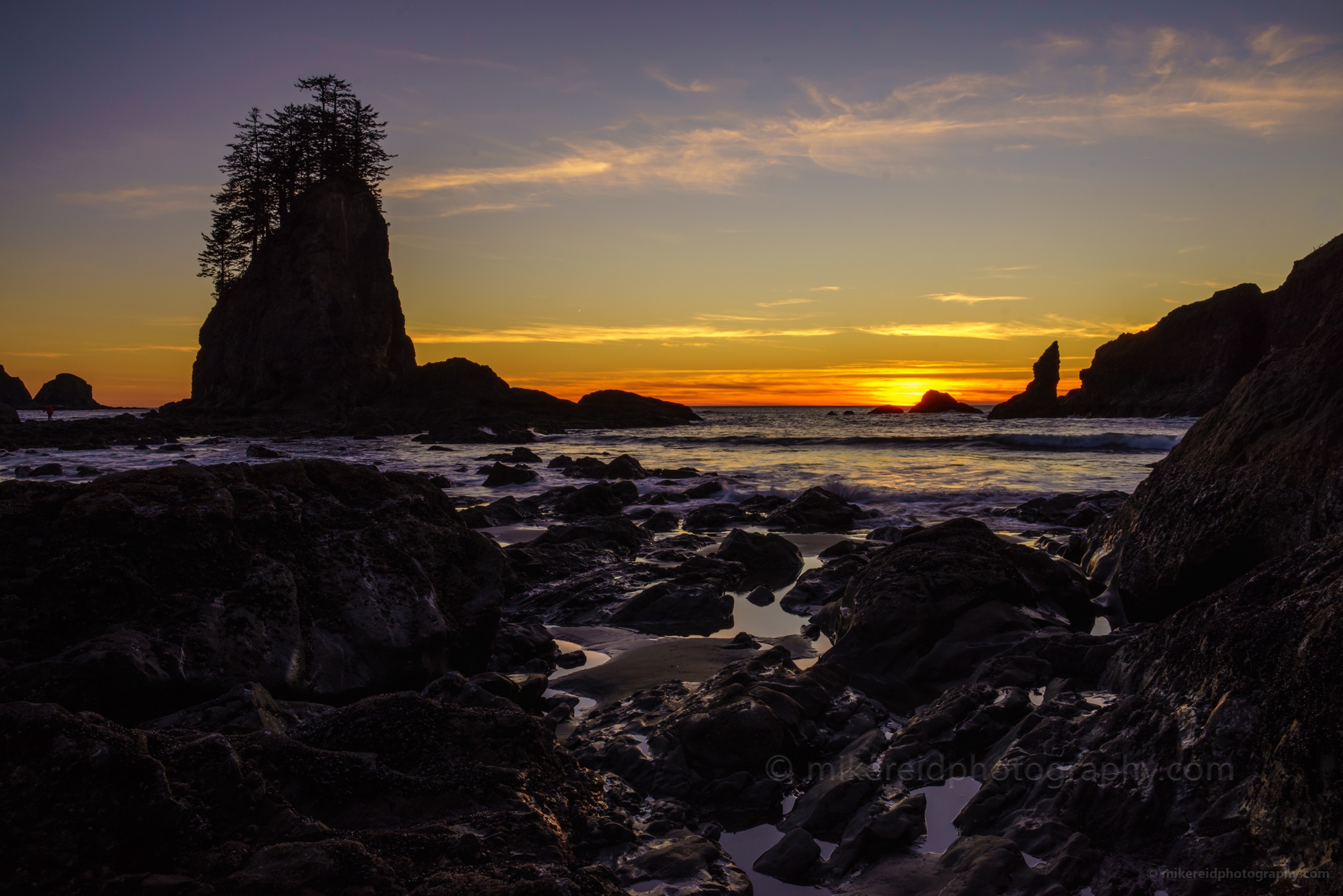 Washington Coast Golden Sunset Tides 