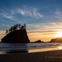 Almost Sundown  A beautiful sunstar lights up the sand at Second Beach along Washington's coast. To order a print please email me at  Mike Reid Photography : washington coast, oregon coast, washington beaches, oregon beaches, shi shi beach, second beach, cannon beach, seaside, sunset, sunrise, tidepools, reflections, third beach, forks, la push, ruby beach, tidepool