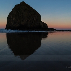Cannon Beach Sunrise To order a print please email me at  Mike Reid Photography : washington coast, oregon coast, washington beaches, oregon beaches, shi shi beach, second beach, cannon beach, seaside, sunset, sunrise, tidepools, reflections