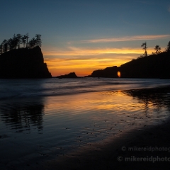 Evening at Sunset Second Beach To order a print please email me at  Mike Reid Photography : washington coast, oregon coast, washington beaches, oregon beaches, shi shi beach, second beach, cannon beach, seaside, sunset, sunrise, tidepools, reflections, third beach, forks, la push, ruby beach, tidepool