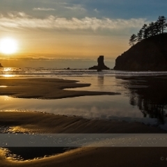 Second Beach Seastack Sunset To order a print please email me at  Mike Reid Photography : washington coast, oregon coast, washington beaches, oregon beaches, shi shi beach, second beach, cannon beach, seaside, sunset, sunrise, tidepools, reflections