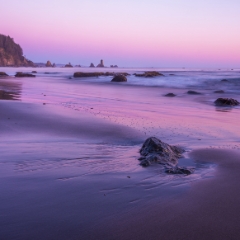 Washington Coast Third Beach Sand Sunset