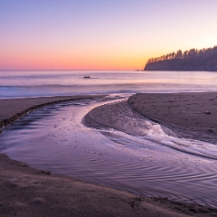 Washington Coast Third Beach  Sunset River to the Sea To order a print please email me at  Mike Reid Photography : fuji medium format, gfx50s, washington coast, oregon coast, washington beaches, oregon beaches, shi shi beach, second beach, cannon beach, seaside, sunset, sunrise, tidepools, reflections