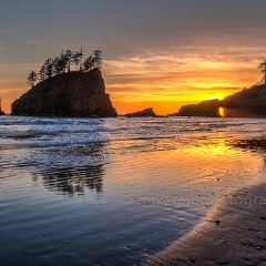 Washington Second Beach Sunset To order a print please email me at  Mike Reid Photography : washington coast, oregon coast, washington beaches, oregon beaches, shi shi beach, second beach, cannon beach, seaside, sunset, sunrise, tidepools, reflections