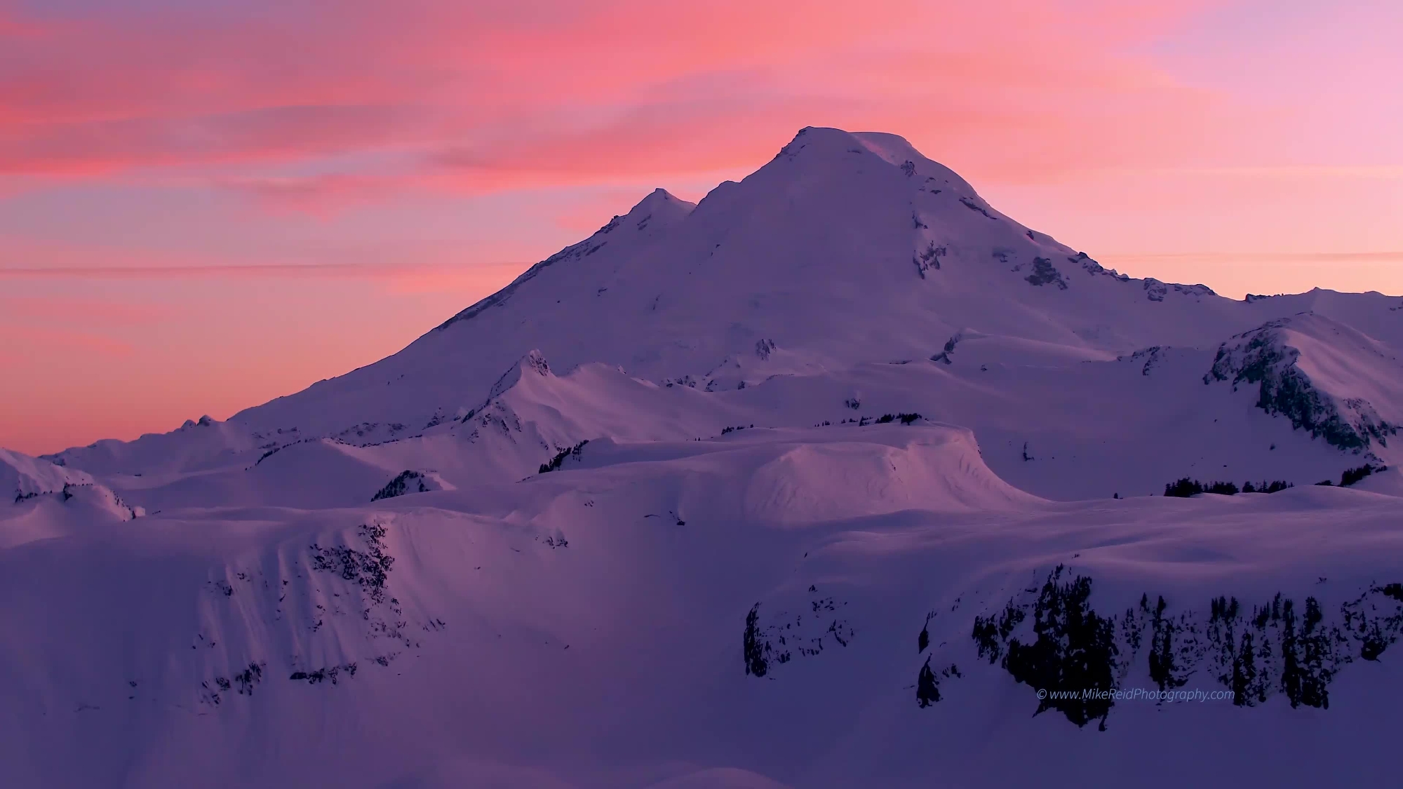 Mount Baker and Table Mountain Sunset Drone Video Inspire 2 X5S