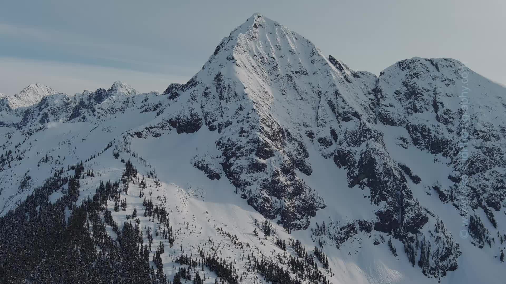 North Cascades  Early Winters and Peaks Aerial Video May13