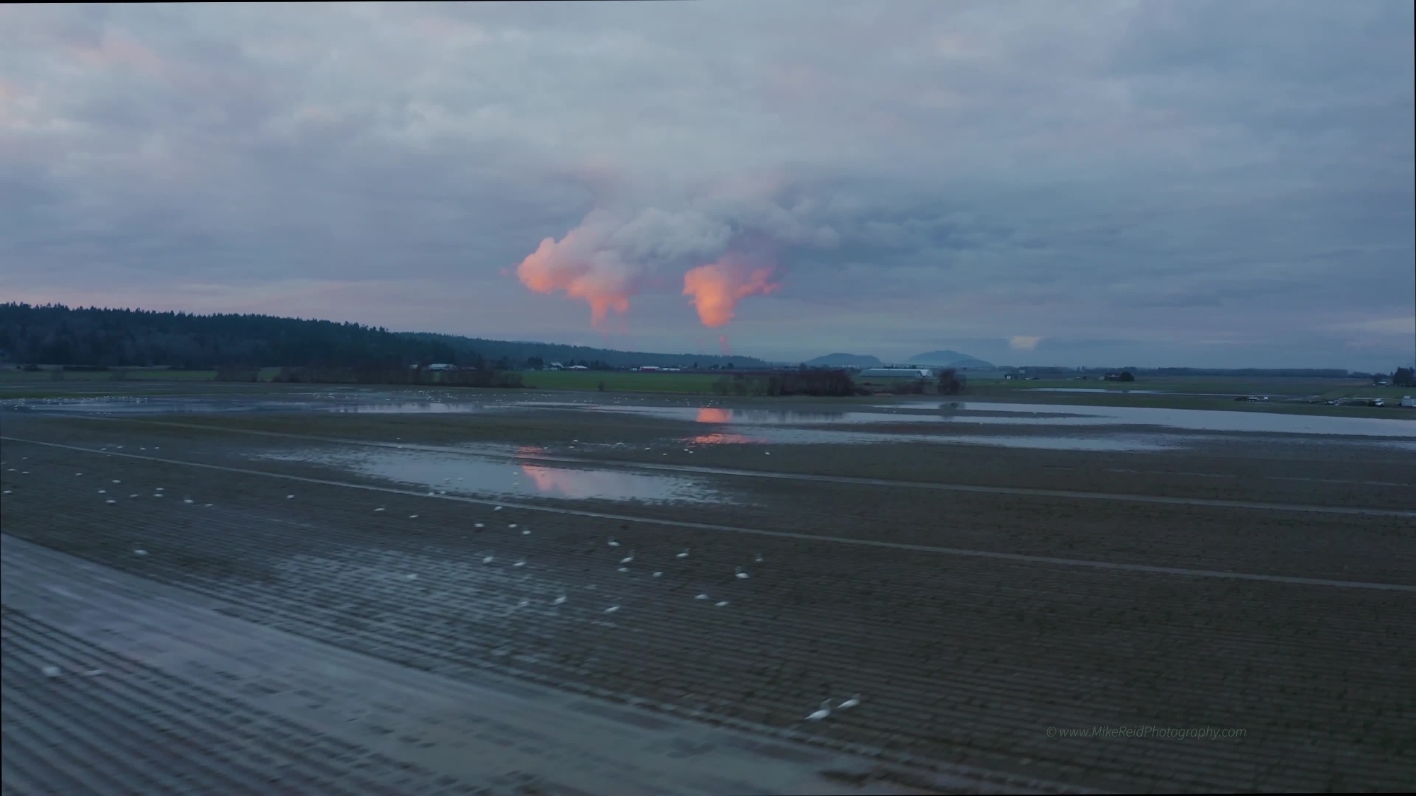 Skagit Sunset Anacortes Refinery Clouds
