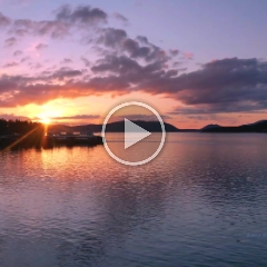 Over the San Juan Islands Anacortes Ferry Sunset Drone Video Part One.mp4