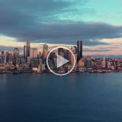 Aerial View of a Washington State Ferry Arriving Downtown Seattle Drone Video Beautiful Aerial Video views over Seattle along the waterfront at sunrise or sunset. #seattle #dronephotography #dronevideo #aerial #aerialphotography...