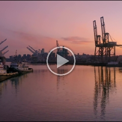 Seattle Aerial Photography Port of Seattle Sunrise Beautiful Aerial Video views over Seattle's main container port at sunrise or sunset. #seattle #dronephotography #dronevideo #aerial #aerialphotography...