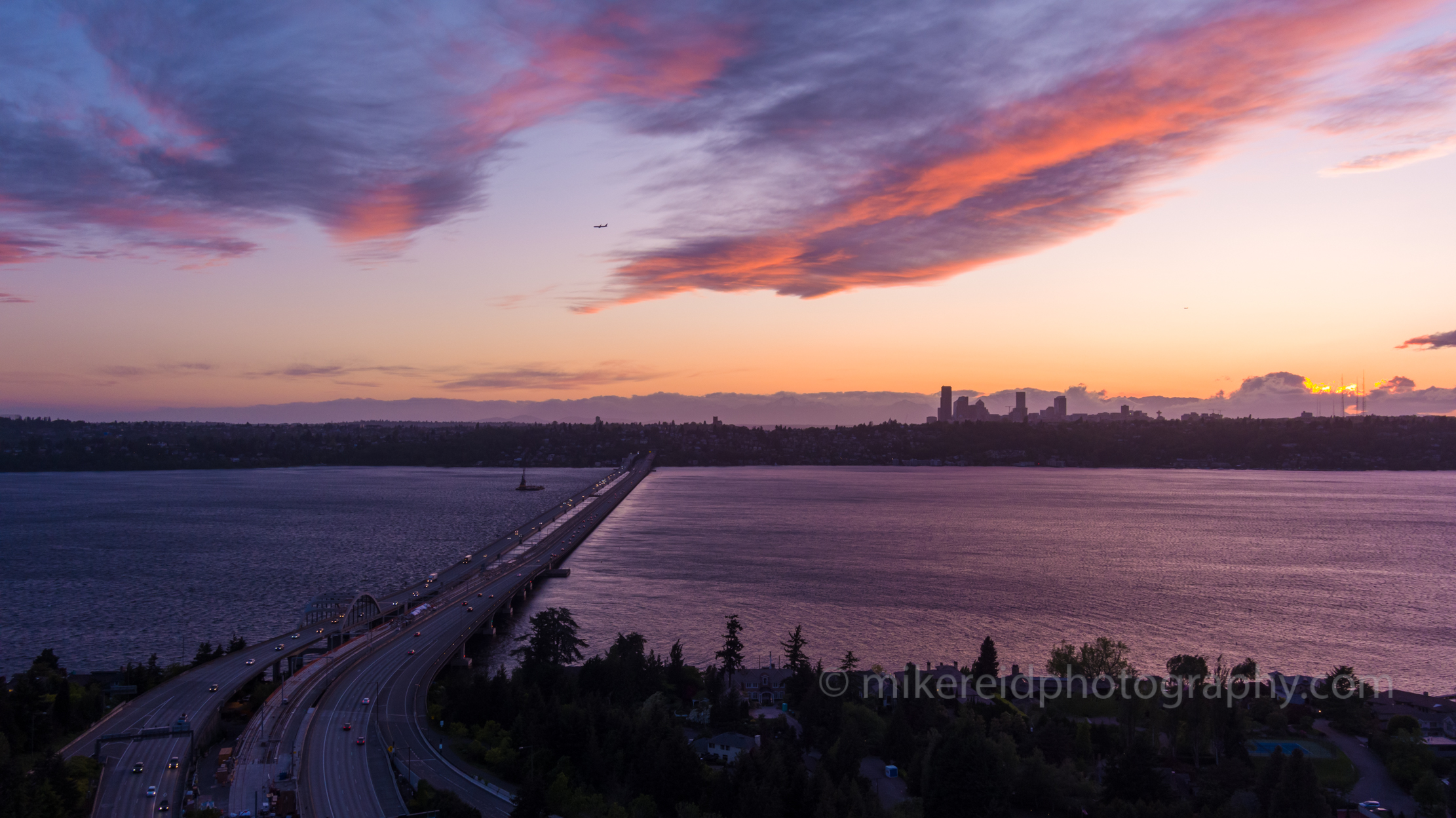 Sunset Over Interstate 90 Aerial Photography.jpg 