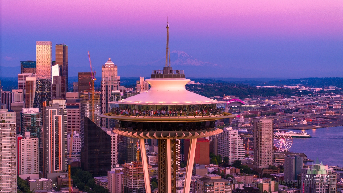 Aerial Seattle Sunset Space Needle and City.jpg