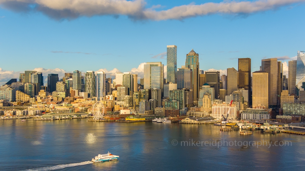Over Seattle Afternoon Ferry Arrival.jpg