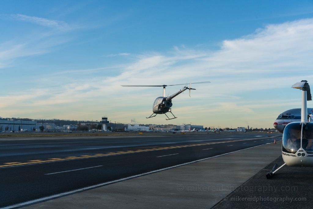 Seattle Helicopter Photography Heading Out