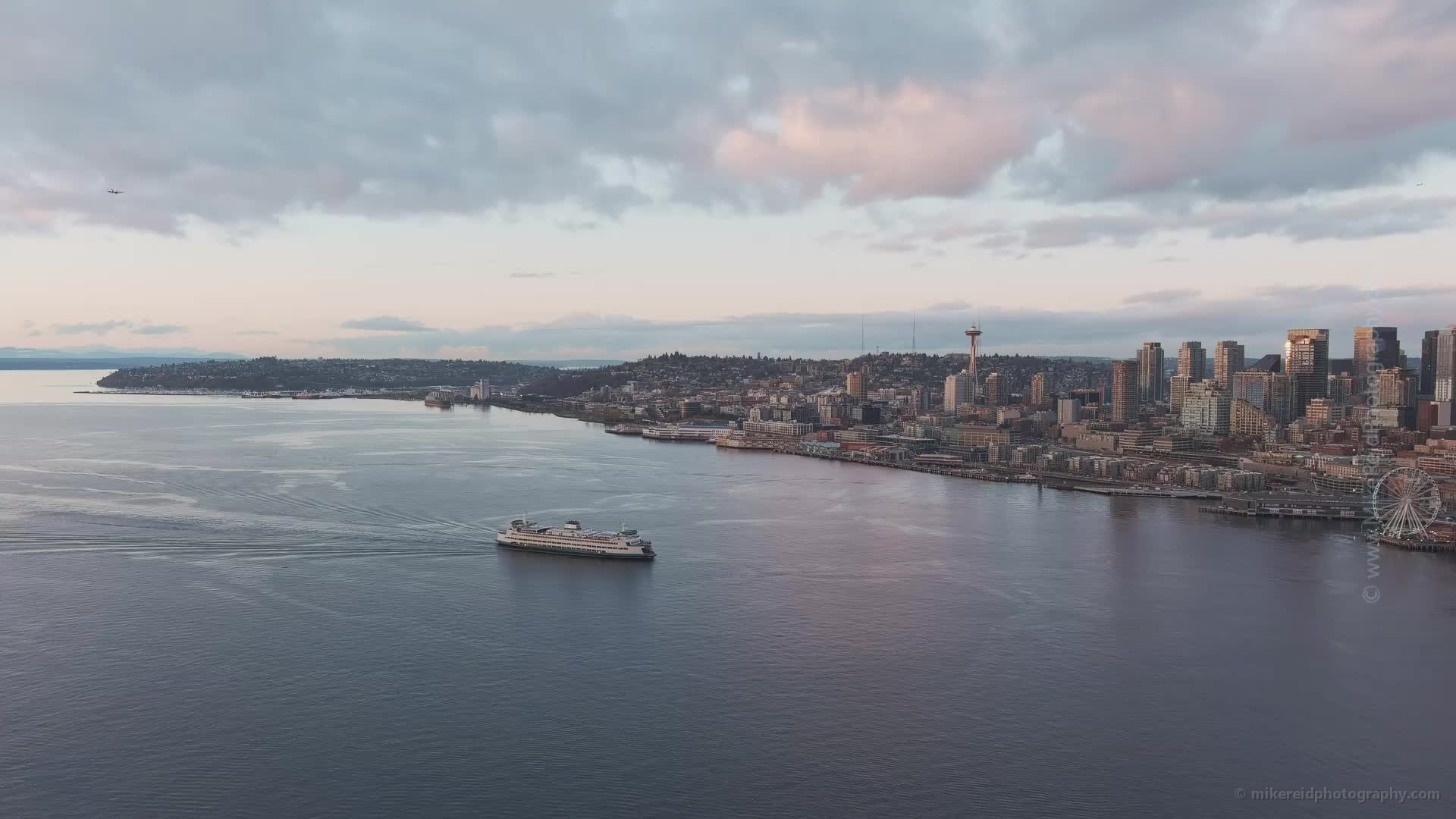 Seattle Skyline  Aerial Drone Video