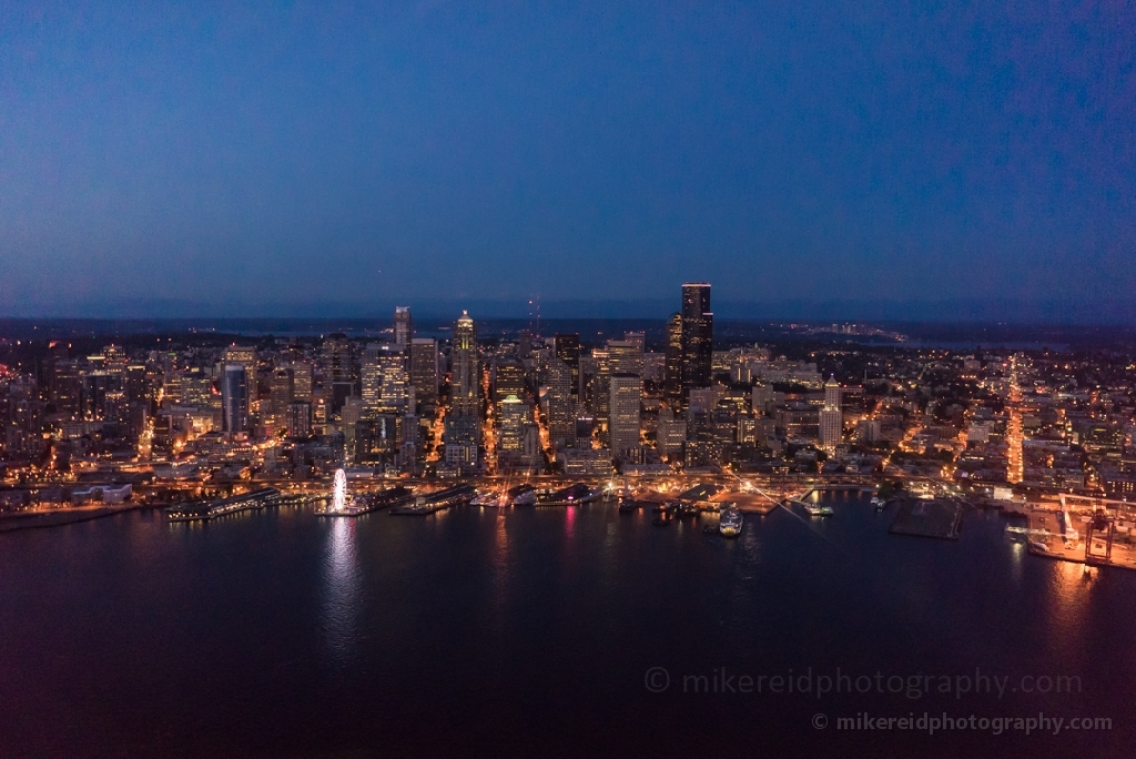 Seattle Skyline at Night from the Air.jpg 