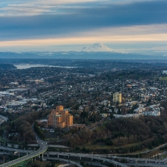 Aerial Beacon Hill Seattle and Rainier To order a print please email me at  Mike Reid Photography
